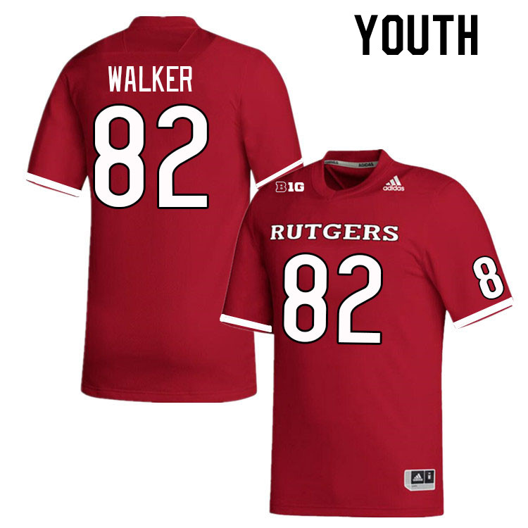 Youth #82 Jordan Walker Rutgers Scarlet Knights College Football Jerseys Stitched Sale-Scarlet